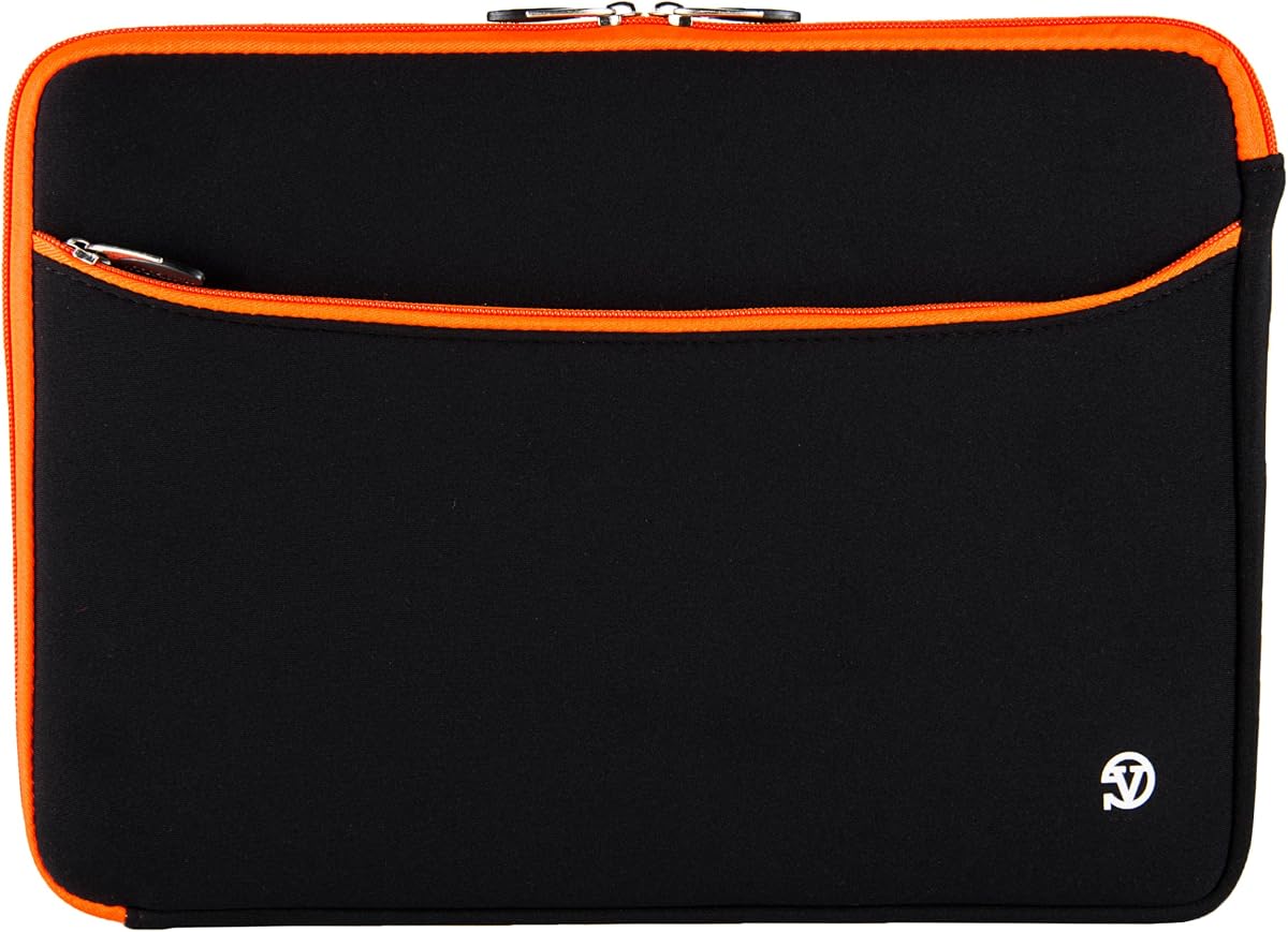 Black Orange 17-inch Laptop Sleeve Case Compatible with MSI Creator, Raider, Leopard, Stealth, Mobile Workstation, Bravo 17 17.3-inch