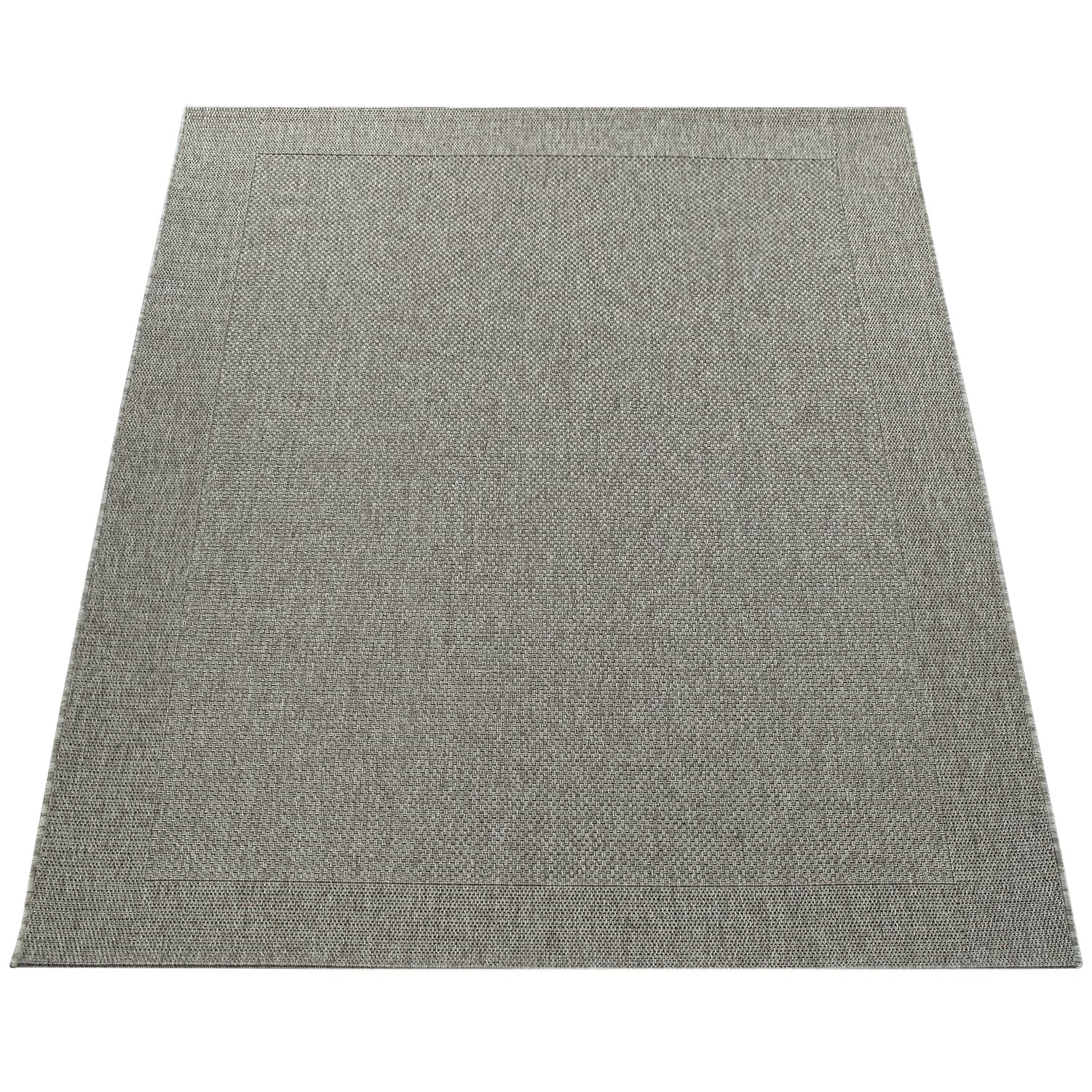 Paco Home Tappeto Per Esterno Balcone Terrazza Tappeto Cucina Tappeto Giardino Moderno, Dimensione:120x170 cm, Colore:Grigio 13