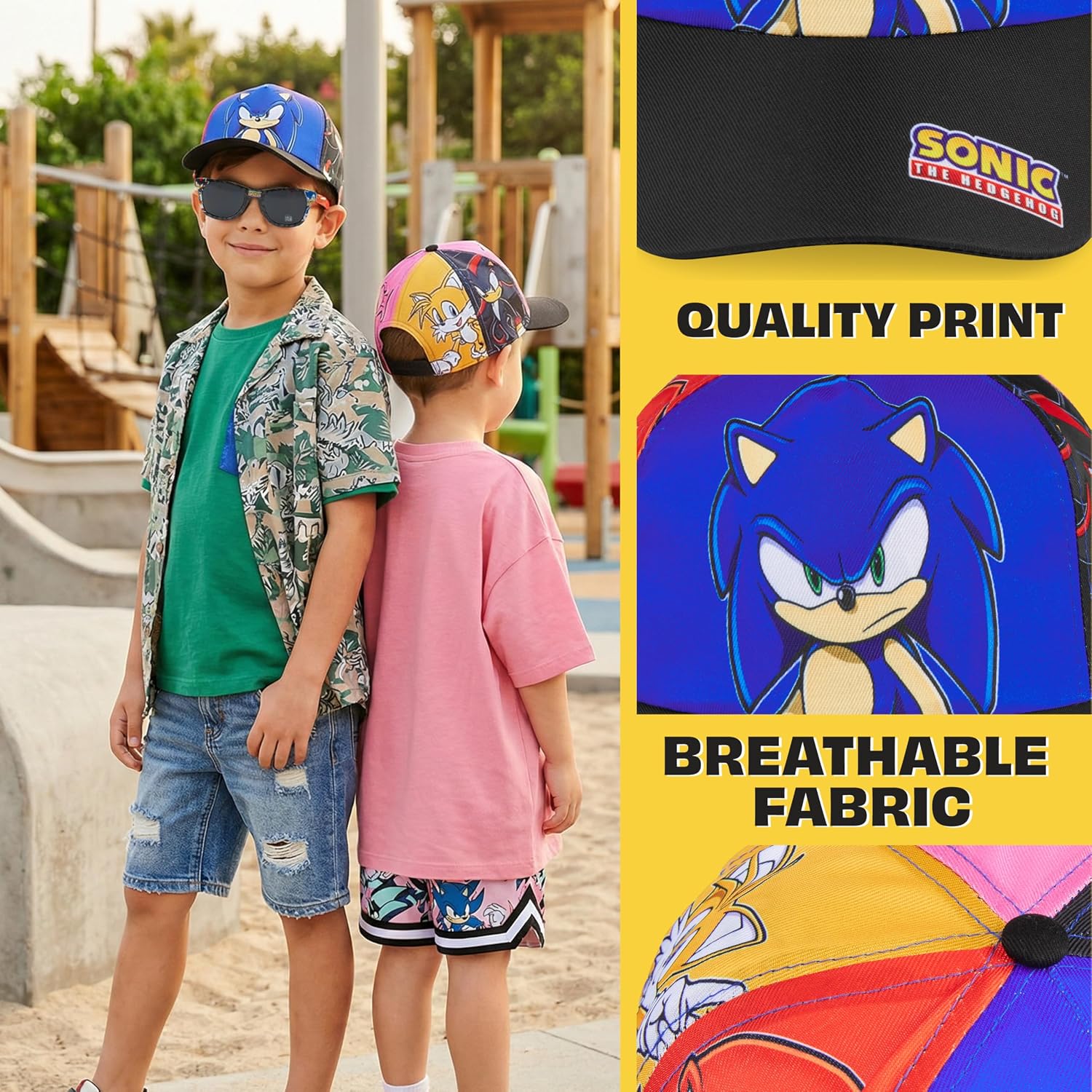 Sonic the Hedgehog | Disney Toy Story Baseball Cap and Sunglasses Set for Boys UV 400 Sun Protection Gifts for Kids