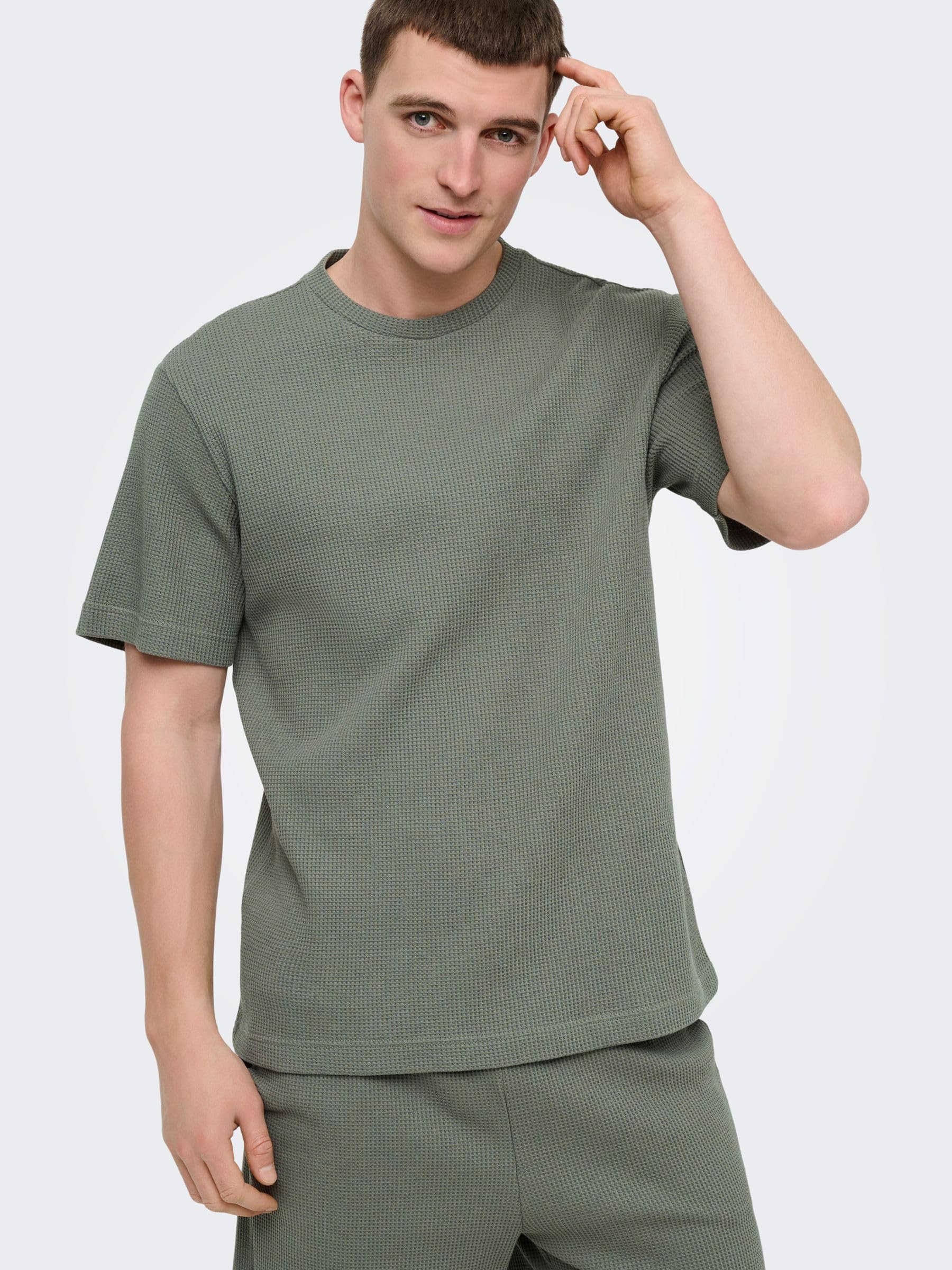 ONLY & SONS Onstobie Reg SS Tee, Castor Gray, L
