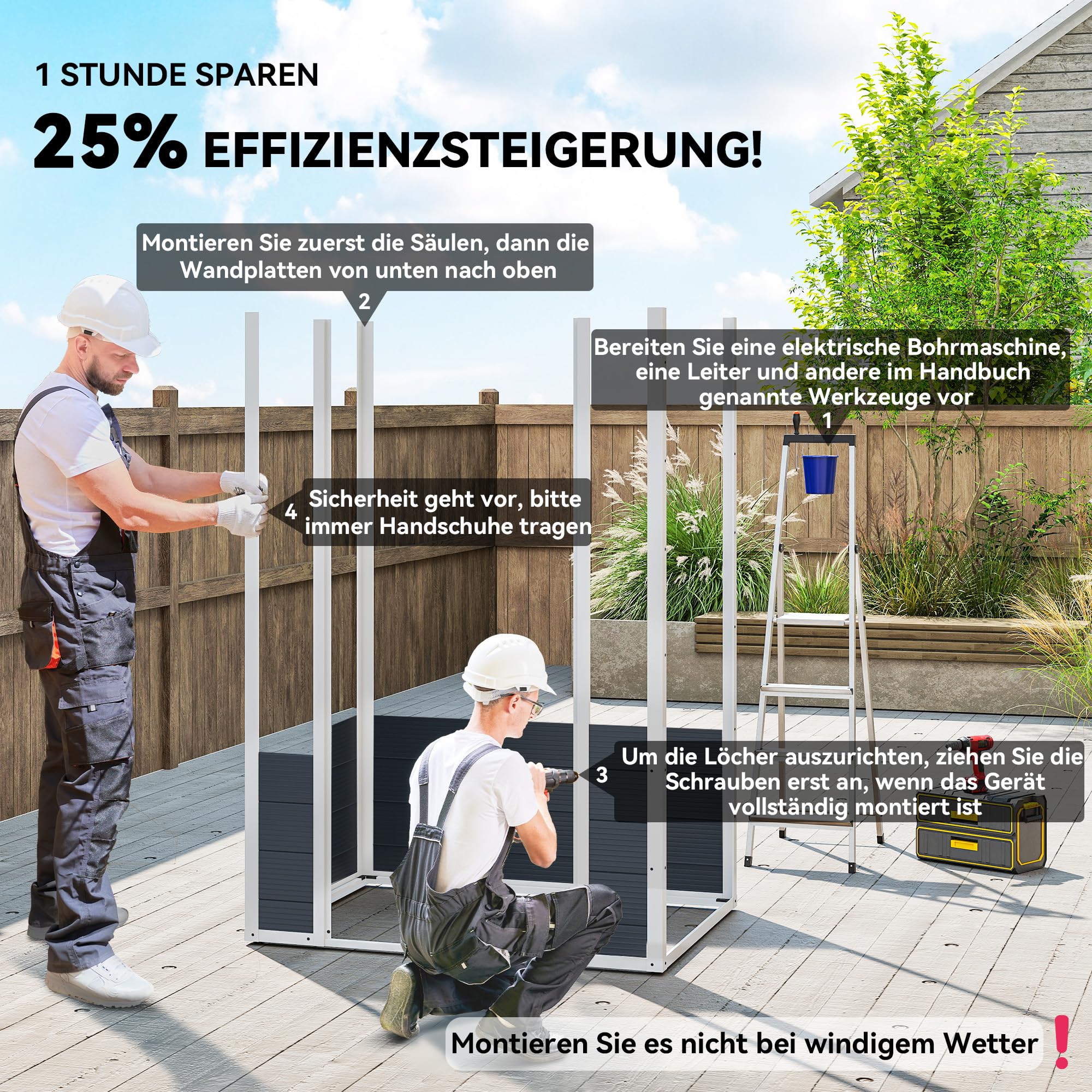 Outsunny Gerätehaus 1,1m² mit Satteldach 134 x 104 x 204 cm Dunkelgrau | Kunststoff Geräteschuppen mitAbschließbare Tür, Belüftungsöffnung, Fenster, Gartenchuppen für Garten
