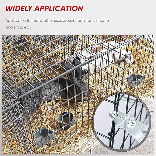 Miniatura 7 de 300 clips de jaula de alambre con 1 pieza de hebilla de jaula de alambre alicates a presión para jaula de pollo, mascotas, perros, gatos (plata,