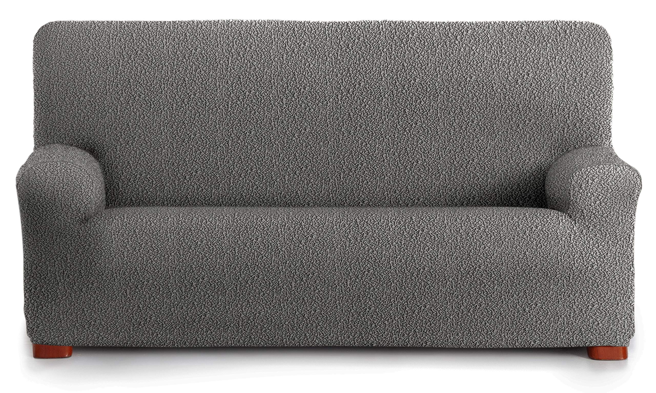 Funda de sofá elástica Spongy Tejido Adaptable y Esponjoso - Color 06 Gris - para sofá 3 plazas