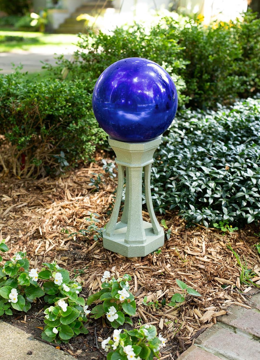 Echo Valley 9192 Argent Decorative Indoor/Outdoor Gazing Globe Pedestal
