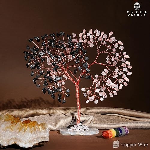 Miniatura 146 de Árbol de la vida de cristal curativo de 7 chakras, árboles bonsái hechos a mano para energía positiva, dinero y buena suerte, árbol para decoración