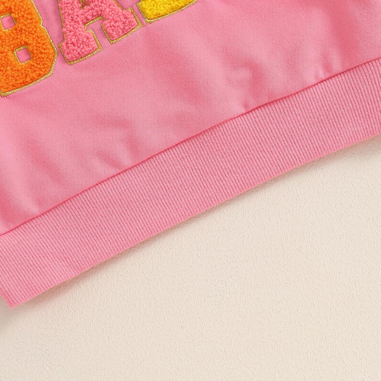 Fall Baby Outfits Toddler Girl Boy Crewneck Sweatshirt Long Sleeve Sweater Shirts Cute Toddler Halloween Clothes (Fall BABE Hot Pink, 12-18 Months) - Image 6