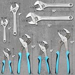 SHALL 8-Piece Adjustable Wrench & Water Pump Pliers Set, 12/10/8/6 Inch, 4Pcs Adjustable Tongue and Groove Joint Pliers and 4Pcs Wide Jaw Forged Steel Wrench for Plumbing, Gripping, Auto Home Repair