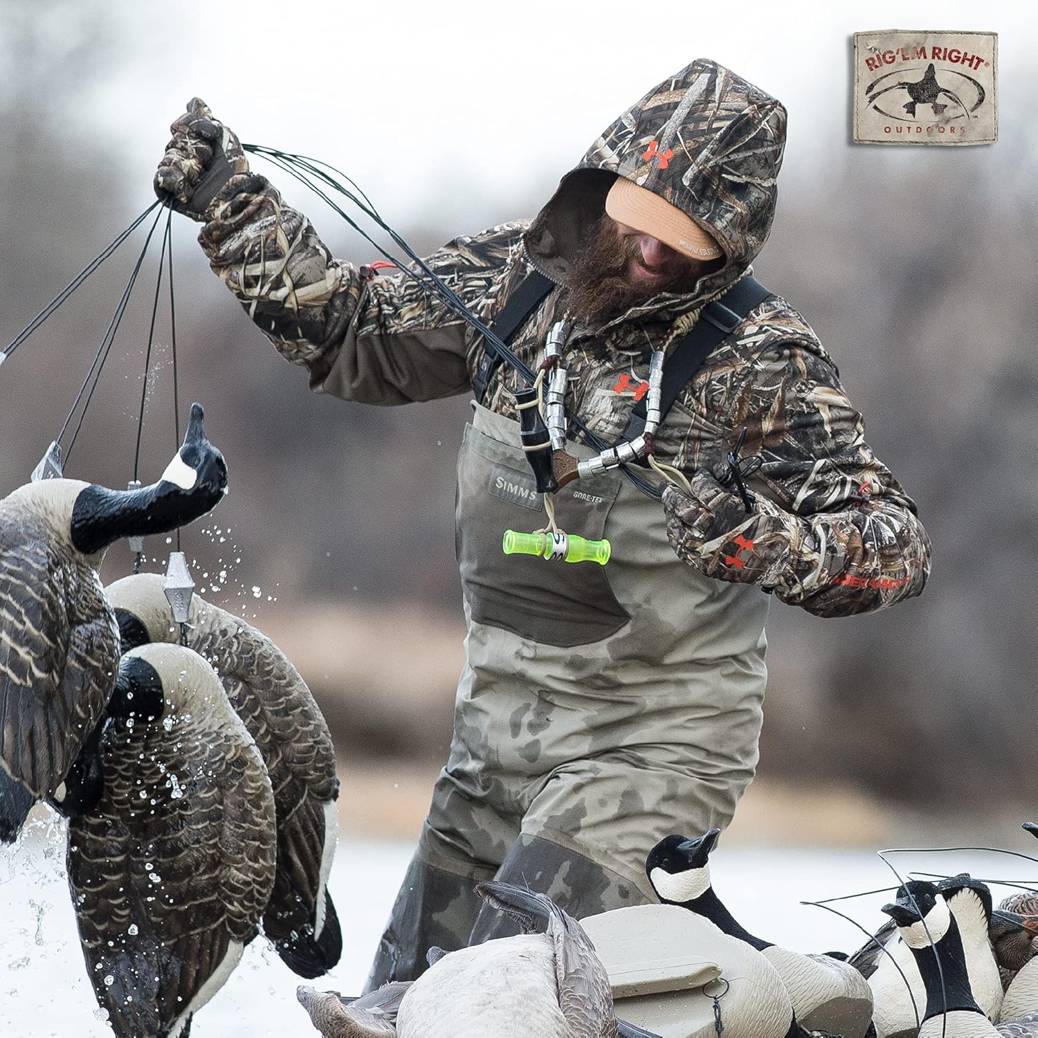Rig'Em Right Waterfowl Pre-Rigged Xtreme Tangle Free Texas Rig Decoy Anchors for Duck Hunting