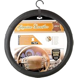 Funda Volante C4 Sumex 250VANN Special Van Funda de Volante para Furgonetas, Piel Natural, Diámetro 42 cm, Negra con Cosido Negro