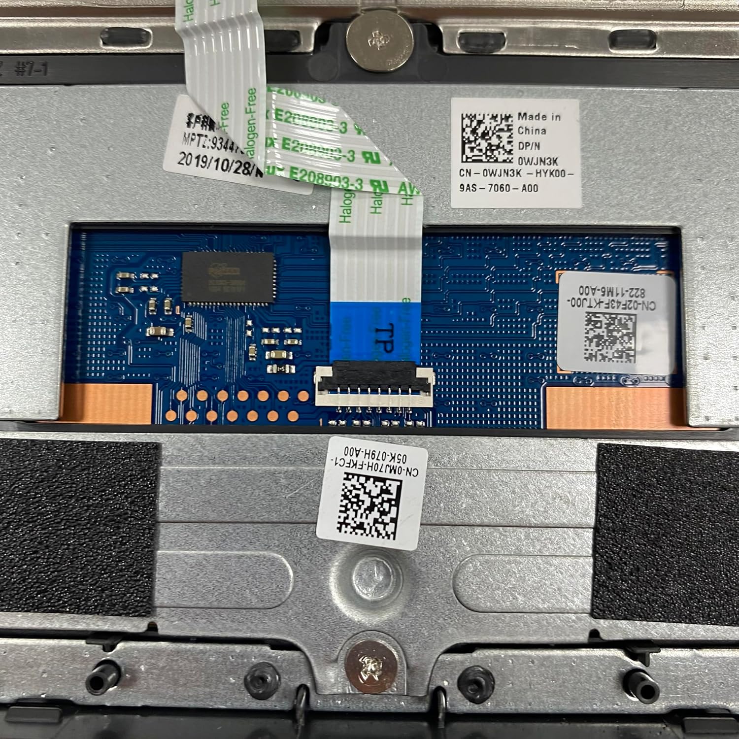 Replacement for Dell Chromebook 11 3100 2-in-1 Laptop Upper Case Palmrest Keyboard Touchpad Assembly Part 11.6" 0WFYT5 WFYT5 Top Cover Black