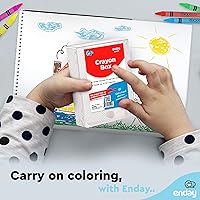 Vista 6 de Enday Cajas de almacenamiento para crayones, caja de crayón transparente, cajas de crayones de plástico para niños, cajas organizadoras