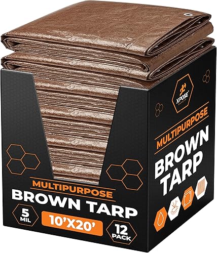 Miniatura 123 de Xpose Safety - Lona de polietileno ligera azul – Funda protectora multiusos, paño de goteo – duradero, impermeable, resistente a la intemperie