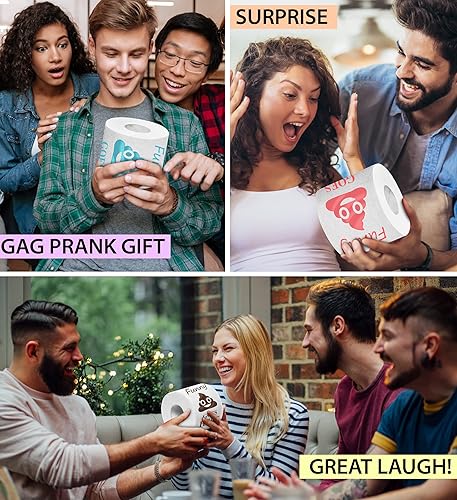 Miniatura 4 de Printed TP Juego de regalo de papel higiénico impreso personalizado, divertido rollo de papel higiénico para eventos especiales, bromas, sorpresas,