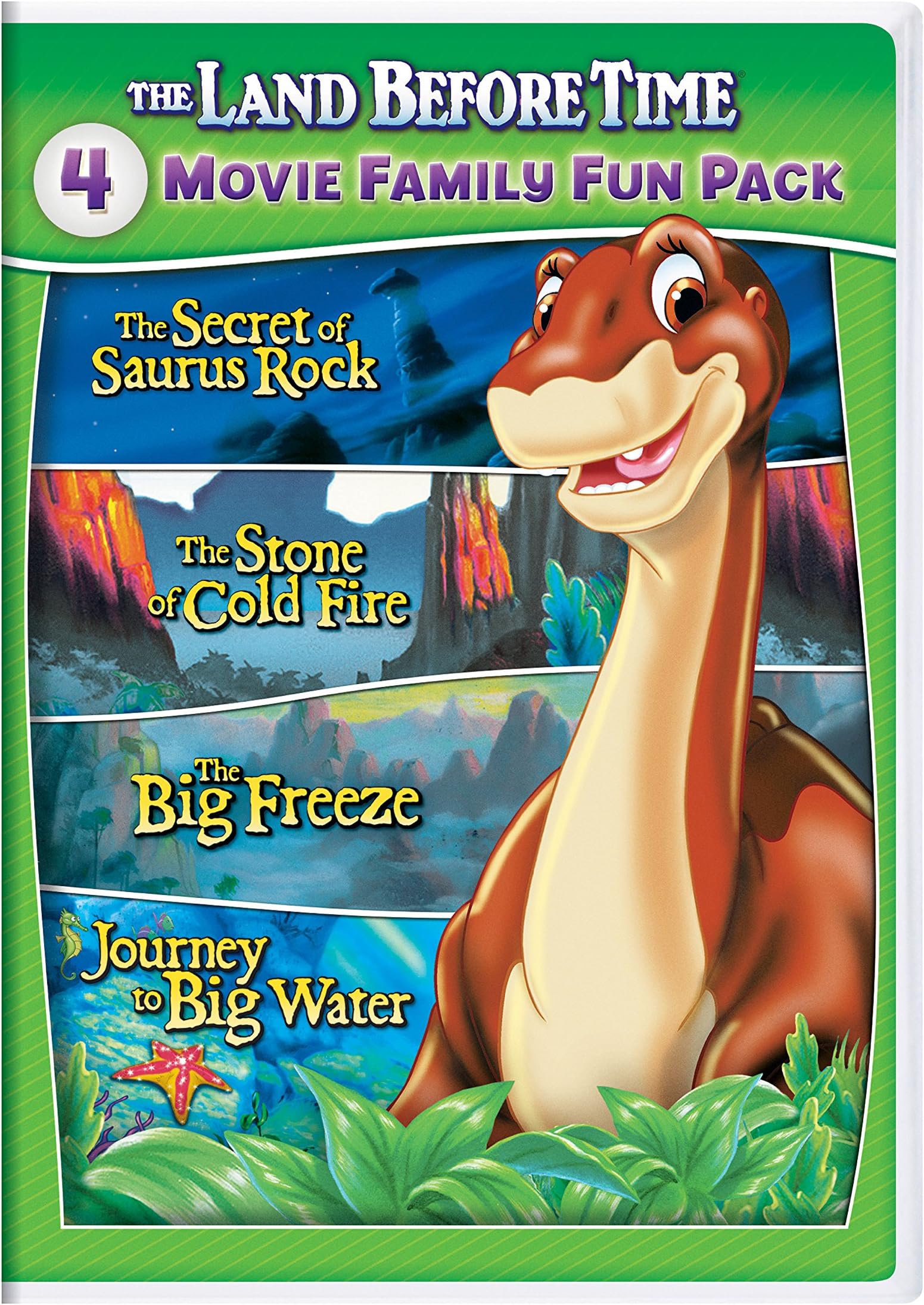 The Land Before Time VI-IX 4-Movie Family Fun Pack (The Secret of Saurus Rock / The Stone of Cold Fire / The Big Freeze / Journey to Big Water) [DVD]
