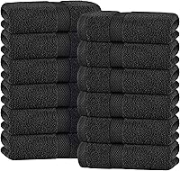 Vista 39 de Toallas de mano de algodón White Classic Wealuxe - Suaves y ligeras - 16x27 pulgadas - 12 unidades - Multi