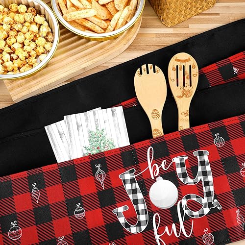 Miniatura 7 de Bencailor 4 delantales de camarera para camarera, medio delantal con bolsillos, delantales de camarera para restaurante