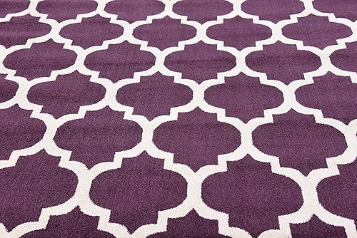Vista 478 de Unique Loom Trellis Collection - Alfombra estilo marroquí de enrejado gris oscuro (8' 0 pies x 11' 0 pies)