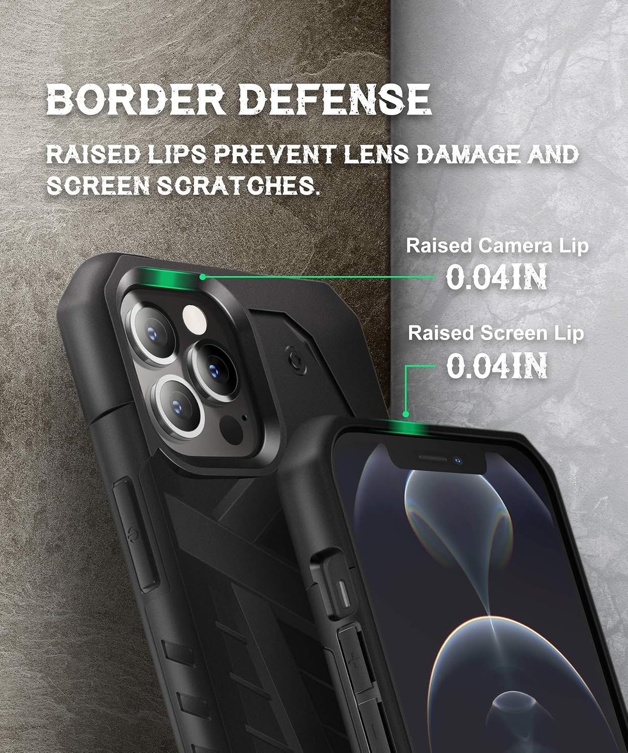 MOBOSI Pavis Armor Case Compatible with iPhone 12 Pro Max, Rugged Military Grade Drop Protection, Heavy Duty Shockproof Protective Cell Phone Cover 6.7 Inch, Black