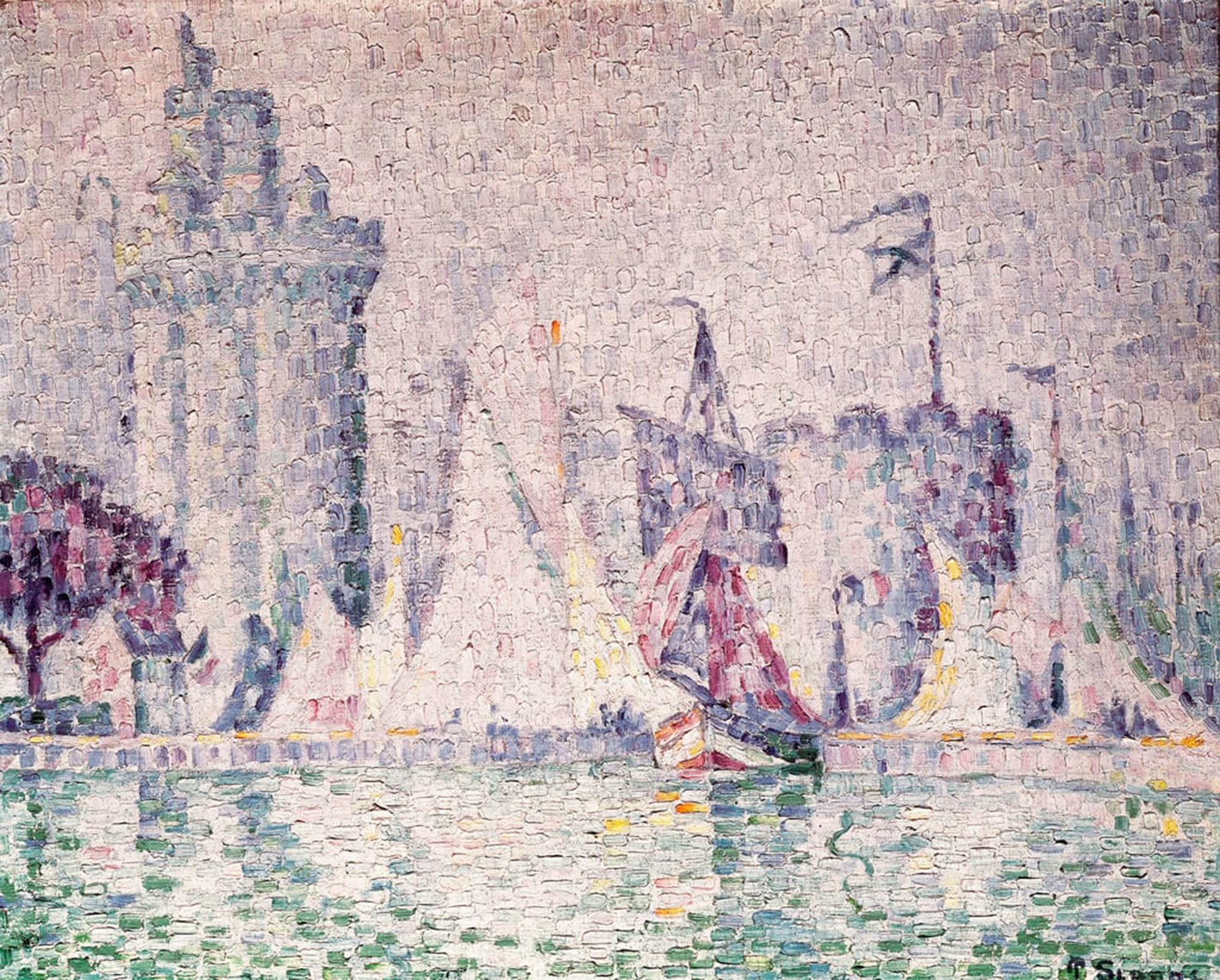 POSTERIIk Famous Print Pop Art Wall Art Graffiti Port of La Rochelle by Paul Signac Art Prints for Home Decor 60x90cm