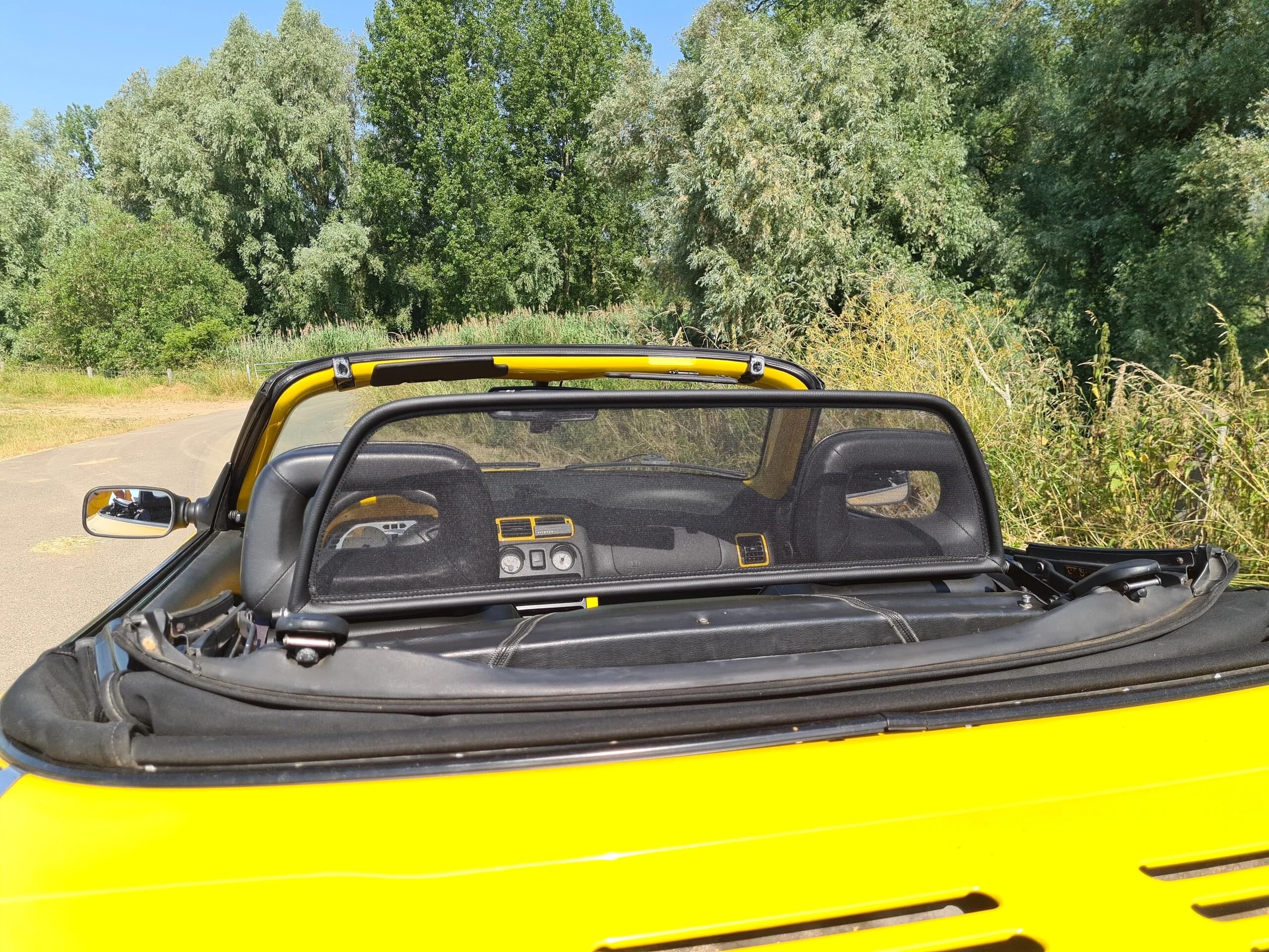 Déflecteur de Vent pour MG MGF MGTF (1996-2012) - Pliable - Noir | Filet Anti-Remous Coupe | Déflecteur d'air - GermanTuningParts