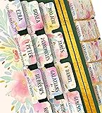 Bloom Dreamy™ Best Bible Tabs for Women - Soul Nourishing Book Summaries - 66 Peel-and-Stick Large Print Laminated Bible Book Tabs | Floral Bible Study Supplies, Shepherd of Life