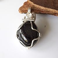 Vista 39 de NEW Designs by Nature Gems Handmade Fire Opal Necklace, October Birthstone Jewelry, With 24 Inch Silver Plated Chain, With a Gift Box, Handmade in