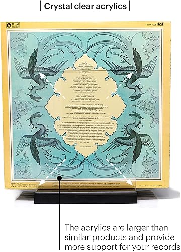 Miniatura 4 de MÖNKE Almacenamiento de discos de vinilo de alta calidad, un soporte para discos de estilo de mediados de siglo, capacidad de 60-70 LP - Complementa