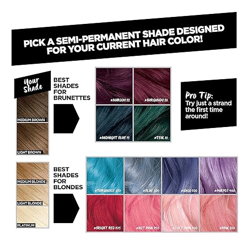 Miniatura 5 de L'Oreal Paris Colorista Semi-Permanent Hair Color for Brunette Hair, Midnight blue