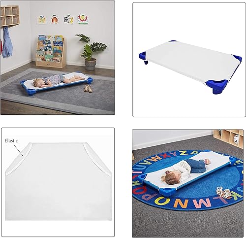 Miniatura 5 de Sábana para cuna de tamaño estándar para guarderíapreescolar, con bucles elásticos en las esquinas, para guardería, sábana para cuna para niños,