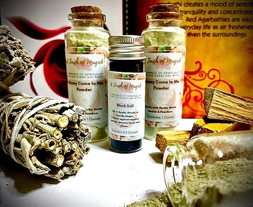 Miniatura 2 de Witch Black Salt in Glass Vial with Lid for Banishing - Protection - Spell Reversal - Negative Energy Removal - Shielding - Witch Tools