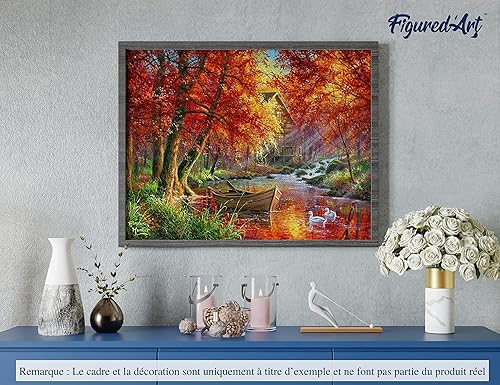 Vista 240 de Figured'Art - Juego de pintura por números, lienzo enrollado sin marco, para manualidades, para adultos, 16 x 20 pulgadas, jarrón de peonías