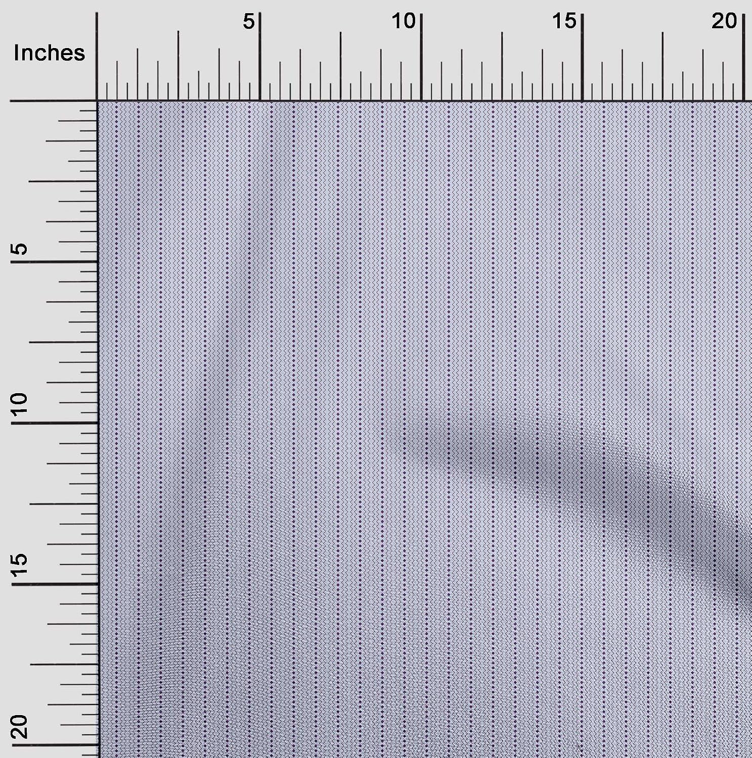 oneOone Viscose Chiffon Light Blue Fabric Geometric Fabric for Sewing Printed Craft Fabric by The Yard 42 Inch Wide-3