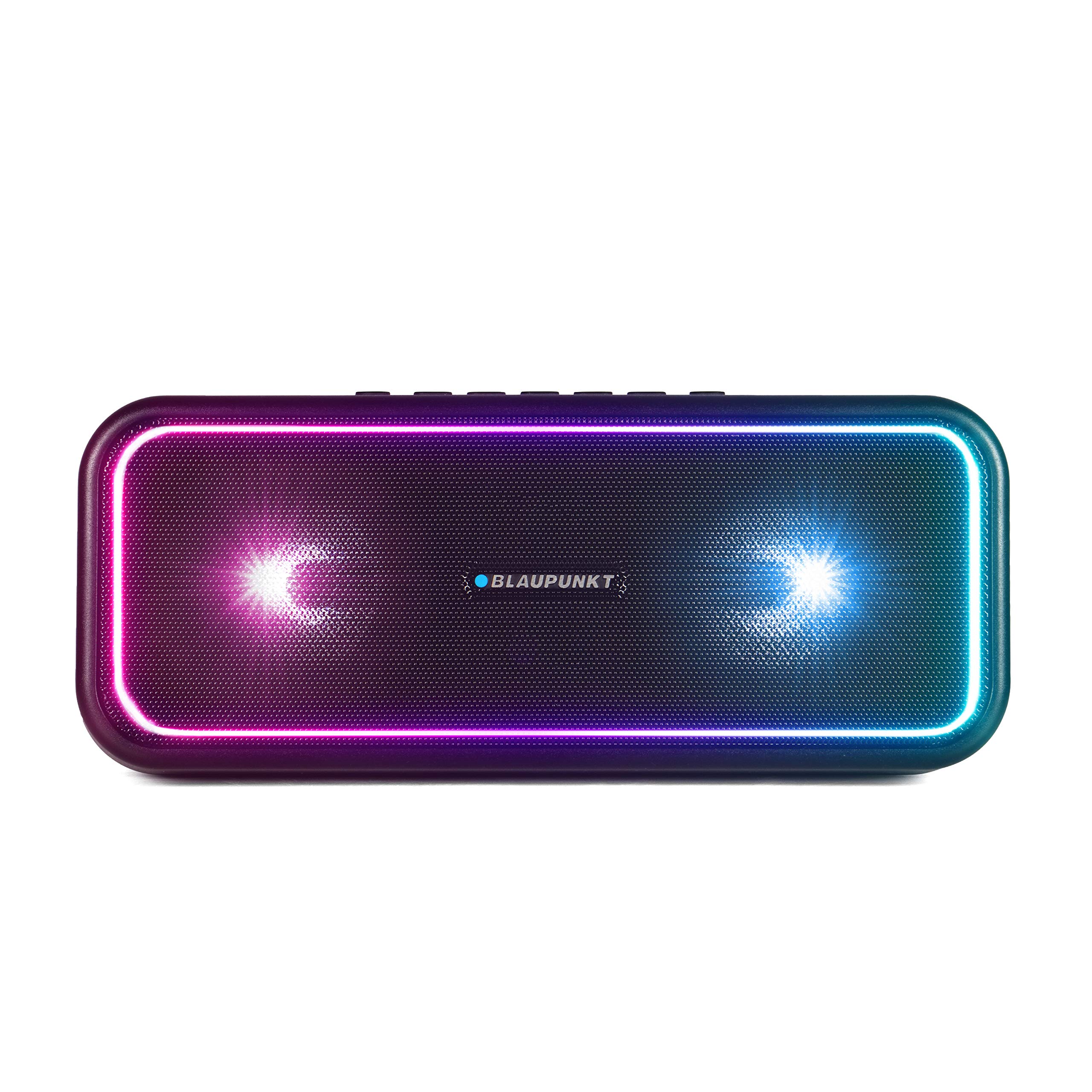 BLAUPUNKT Głośnik Bluetooth PS 200, 4.2, AUX-IN, głośnik imprezowy z wielokolorowym oświetleniem LED, wbudowany akumulator w kolorze czarnym