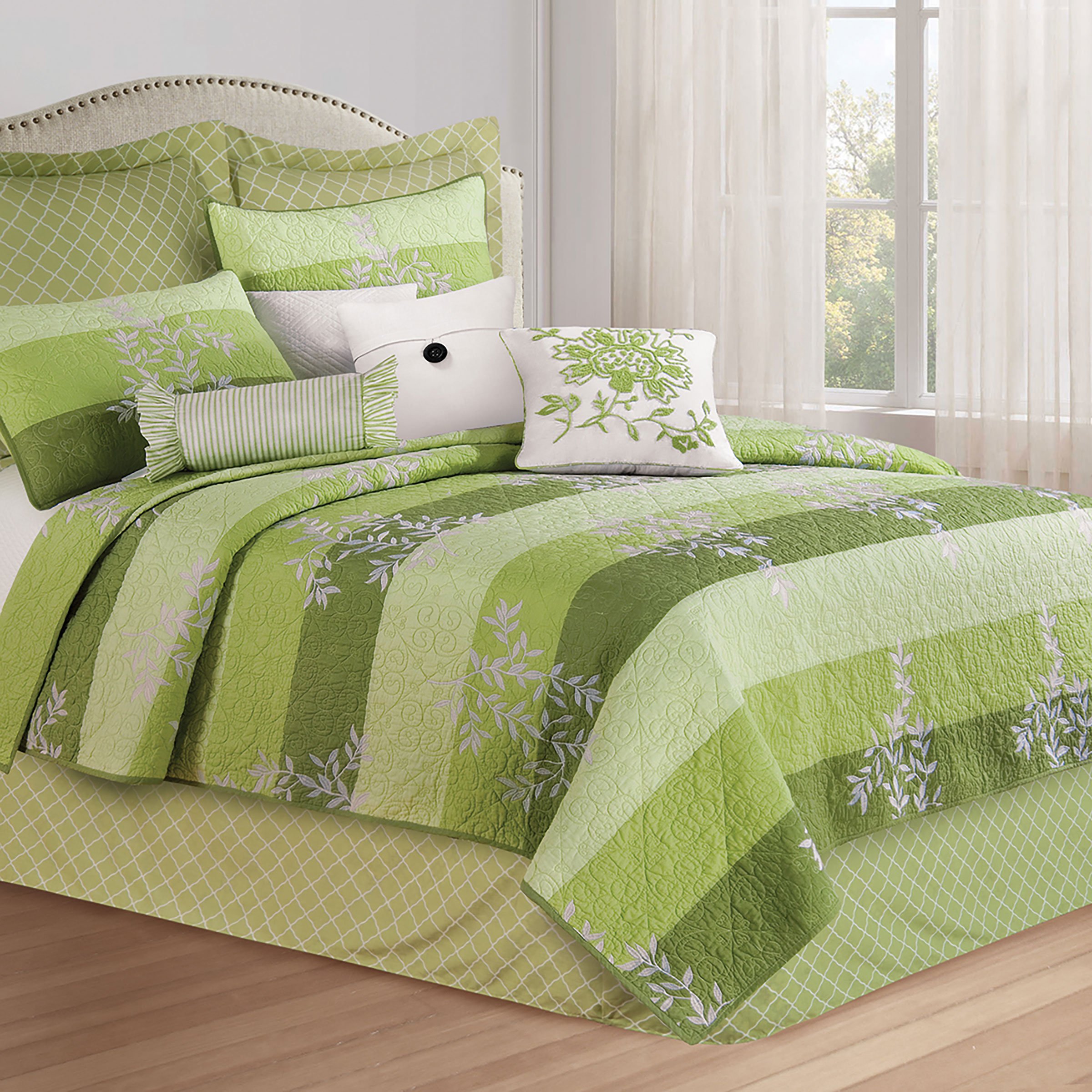 C&F Home 90X92 Full/Queen Quilt, Everly Full/Queen Green