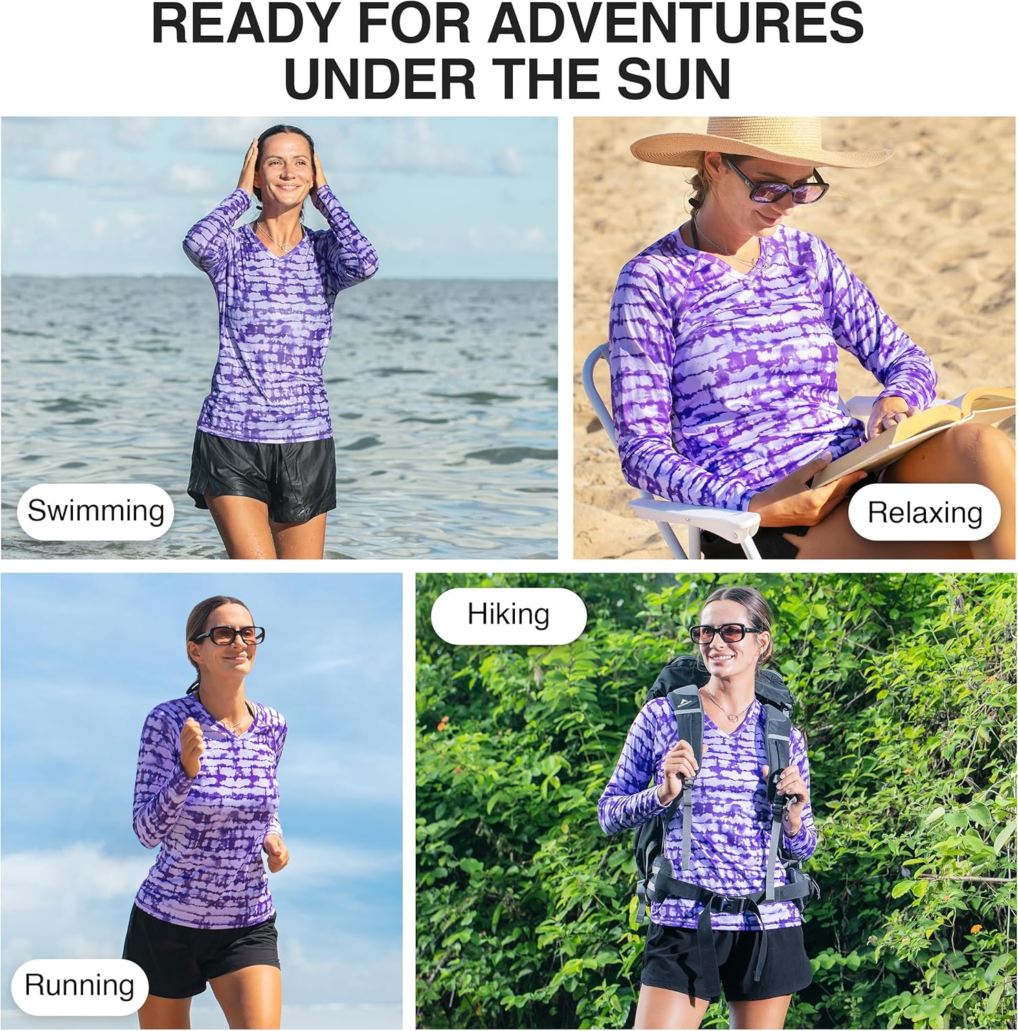 Kanu Surf Women's UPF 50+ Long Sleeve Active Swim Tee & Workout Top
