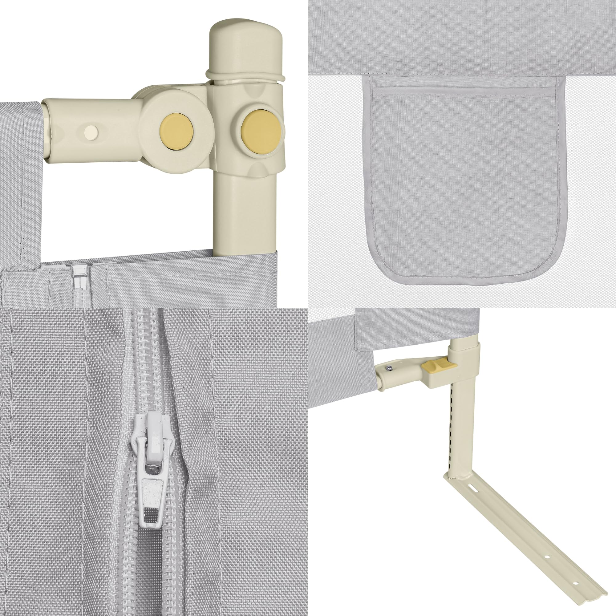 Sponda Letto Bambini Anticaduta Regolabile in Altezza 70-99 cm, Barriera Letto Bambini Universale Barriera Letto da Viaggio Pieghevole e Portatile (150 cm/4,9 FT)