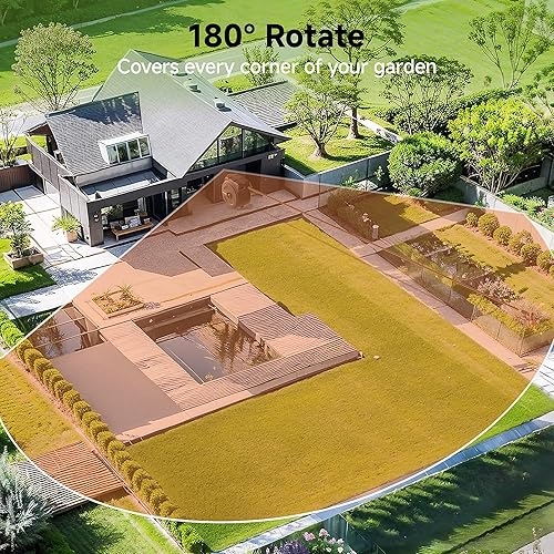 Miniatura 5 de Giraffe Tools Carrete de manguera de pared resistente, manguera retráctil de 5/8 pulgadas x 90 pies con rebobinado automático, giro de 180°, bloqueo