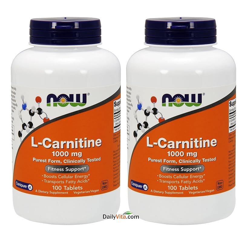 NOW Suplemento de L-carnitina L-tartarato 1000 mg 200 comprimidos