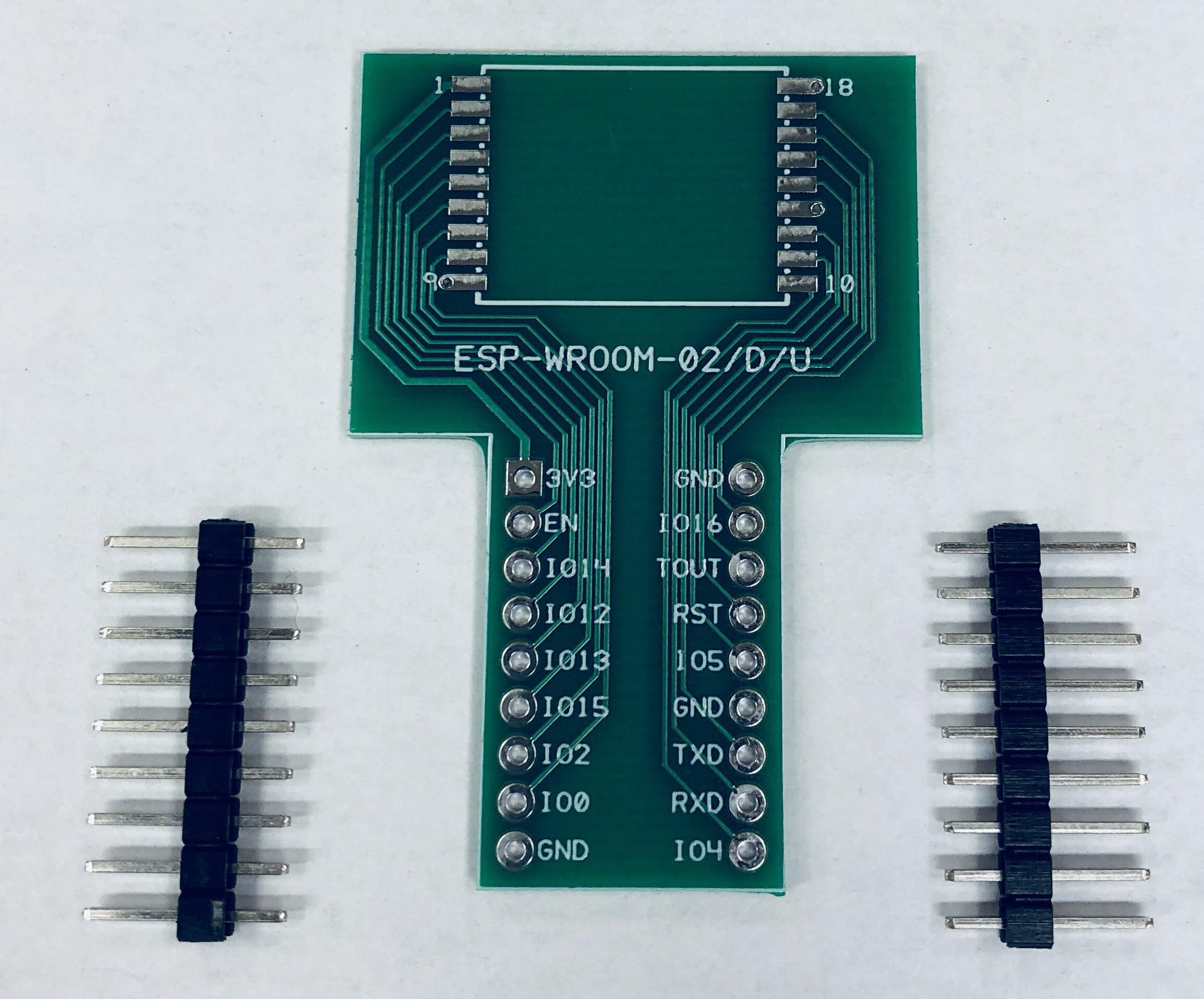 Breadboard Adapter Breakout Board for ESP-WROOM-02, ESP-WROOM-02D, ESP-WROOM-02U
