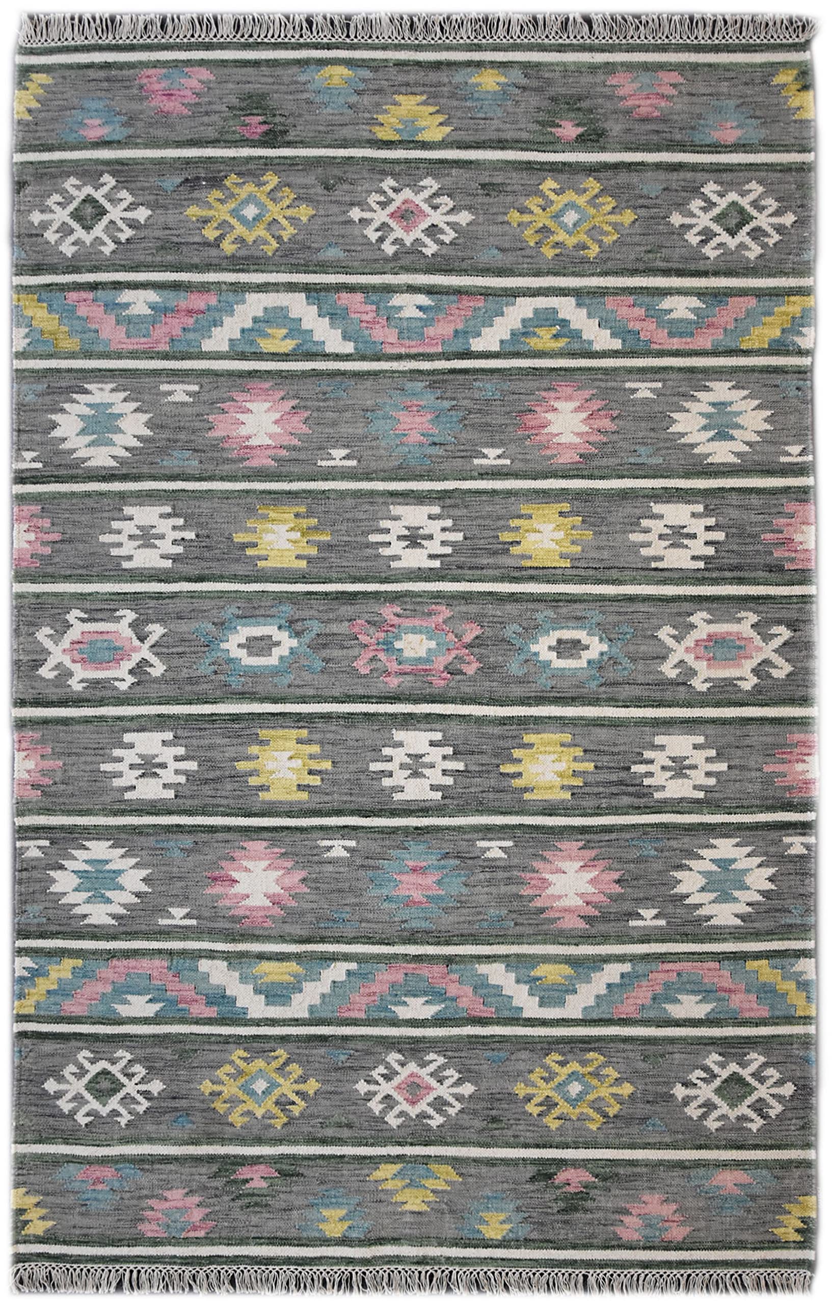 Tapis Peru 1305 Gris/Multicolore 120x180 anti-fatigue pour pieds frileux