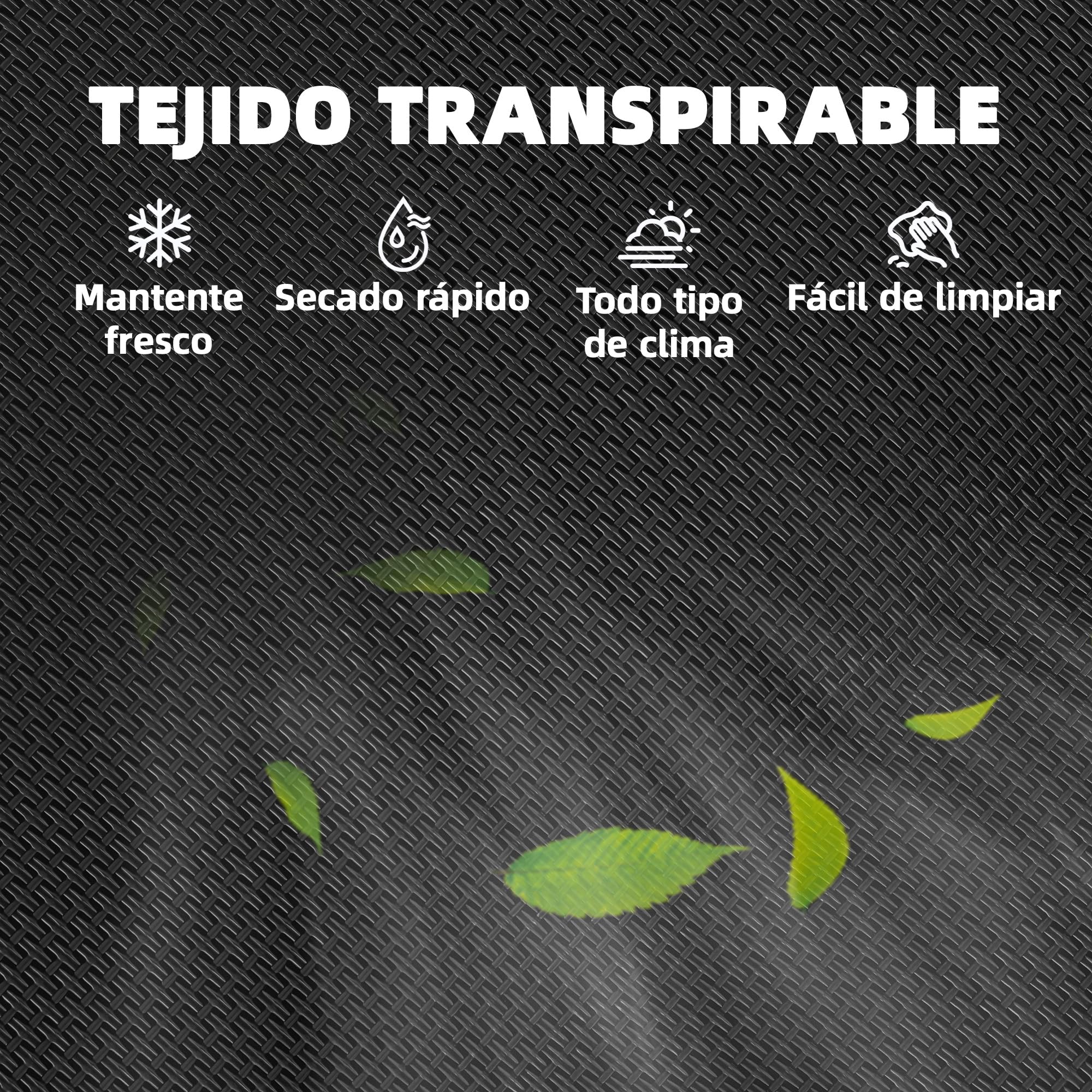 Outsunny Pack de 4 Sillas de Camping Plegables, Sillas de Jardín Exterior con Respaldo Alto, Asiento Ancho y Reposabrazos, Tela Textilene Transpirable y Marco de Acero para Terraza, 65x60x94 cm, Negro