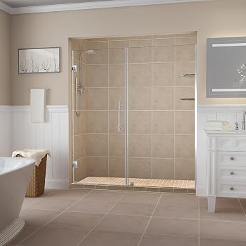 Aston SDR960EZ-CH-6628-10 Belmore GS Frameless Hinged Alcove Shower Door with StarCast Clear Glass and Shelves