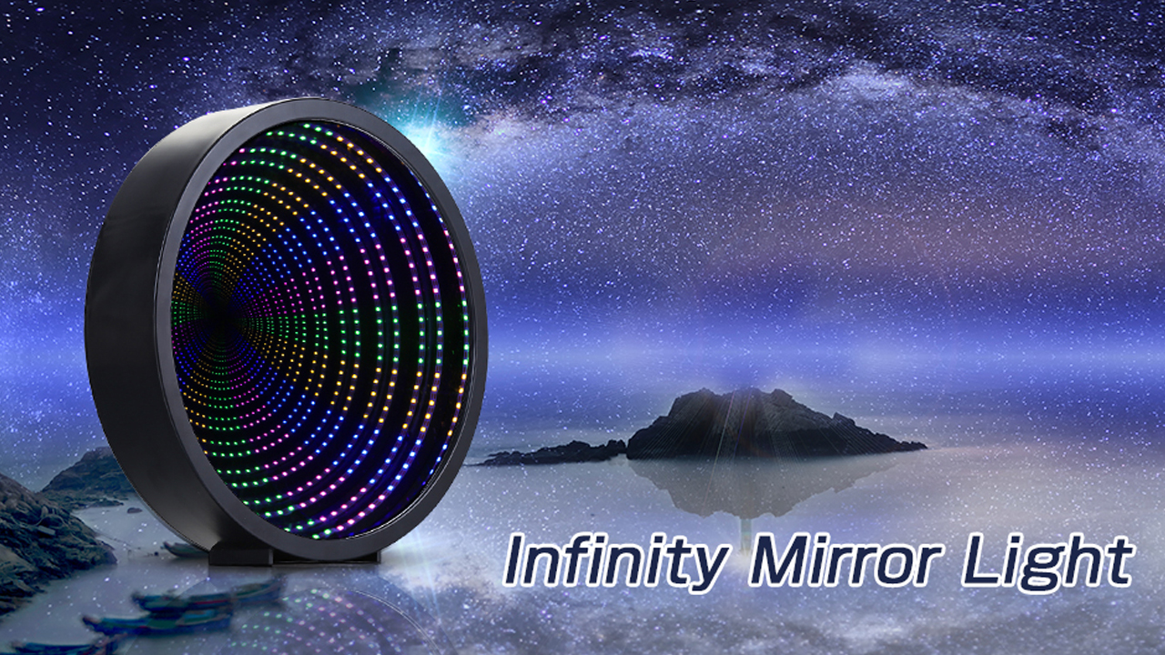 Gateballers infinity mirror LP 未開封品 Vintage Infinity Mirror Box Tunnel Light Bulb Lamp Wood Wall