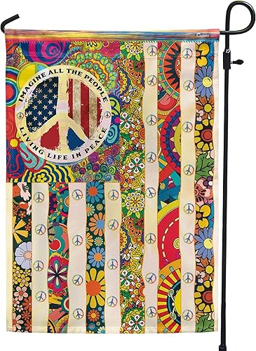 Miniatura 16 de Banderas-Bandera Hippie Just A Little Something To Brighten Your Day QNK163F, bandera de casa (29.5 x 39.5 pulgadas), banderas de jardín de casa