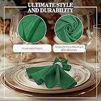 Vista 203 de Ultimate Textile -1 docena - Reversible Shantung Satin - Majestic - Servilletas de tela Majestic de 17 x 17 pulgadas color azul pizarra