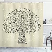 Vista 104 de Ambesonne Cortina de ducha de caballo, potente semental de Appaloosa, elegante estampado equino de campeón de sangre pura real, juego de decoración