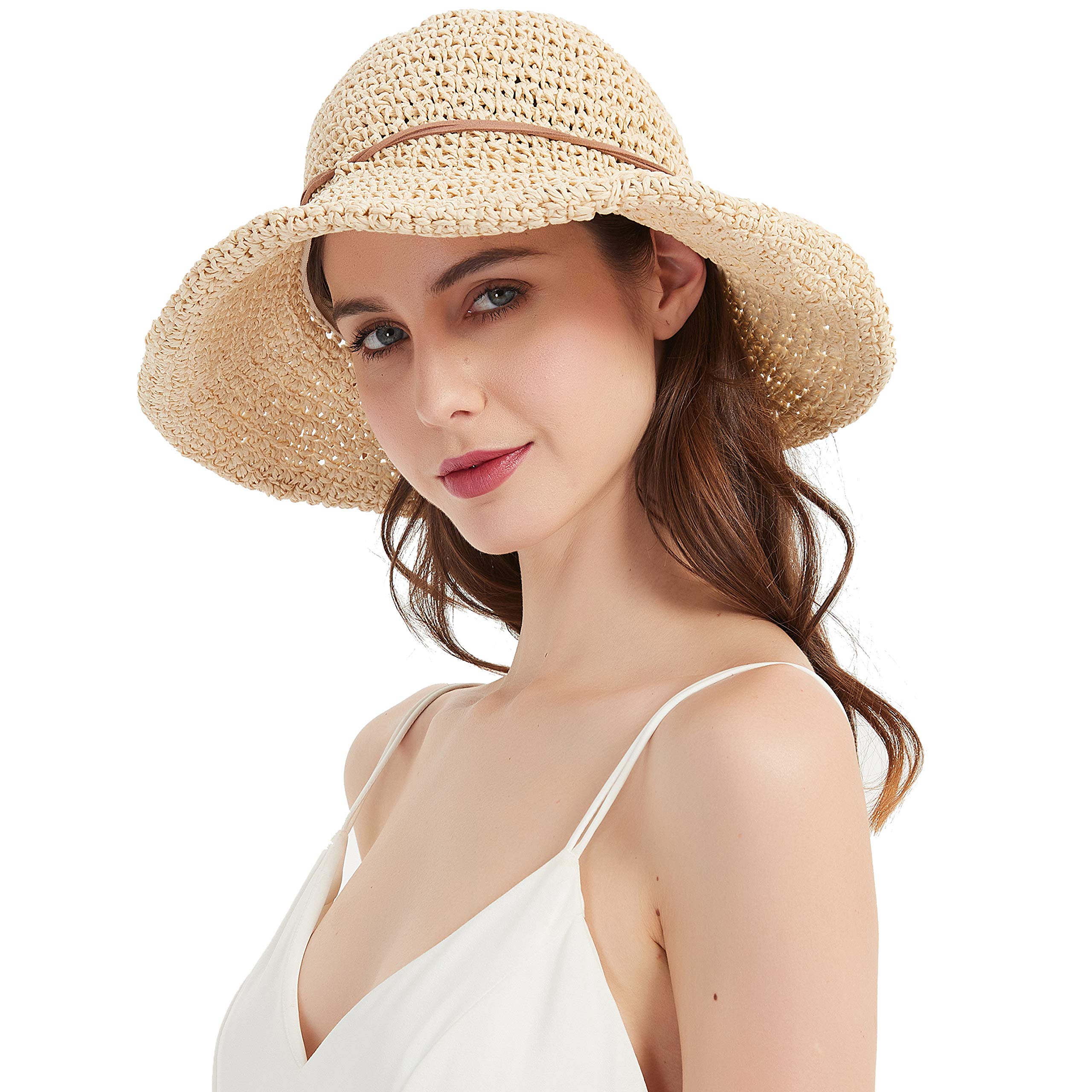 HLLMAN Sombrero de sol de ala súper ancha, protección UPF 50+, sombrero para hombre/mujer para pesca, senderismo, jardinería, nailon transpirable y malla