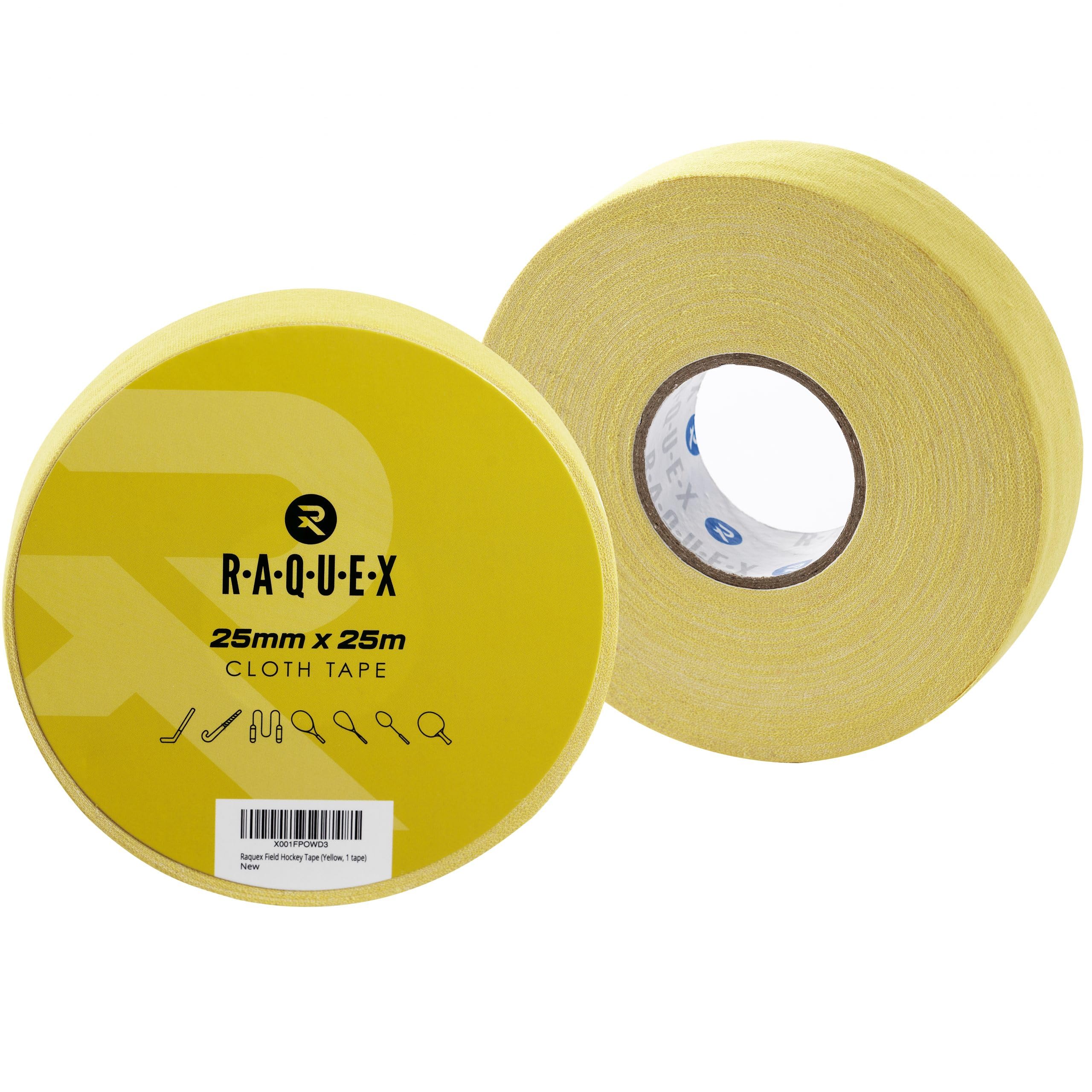 Raquex Cinta de Tela para Deportes: Palos de Hockey, Tenis, Squash, Bádminton y más, Resistente al Agua