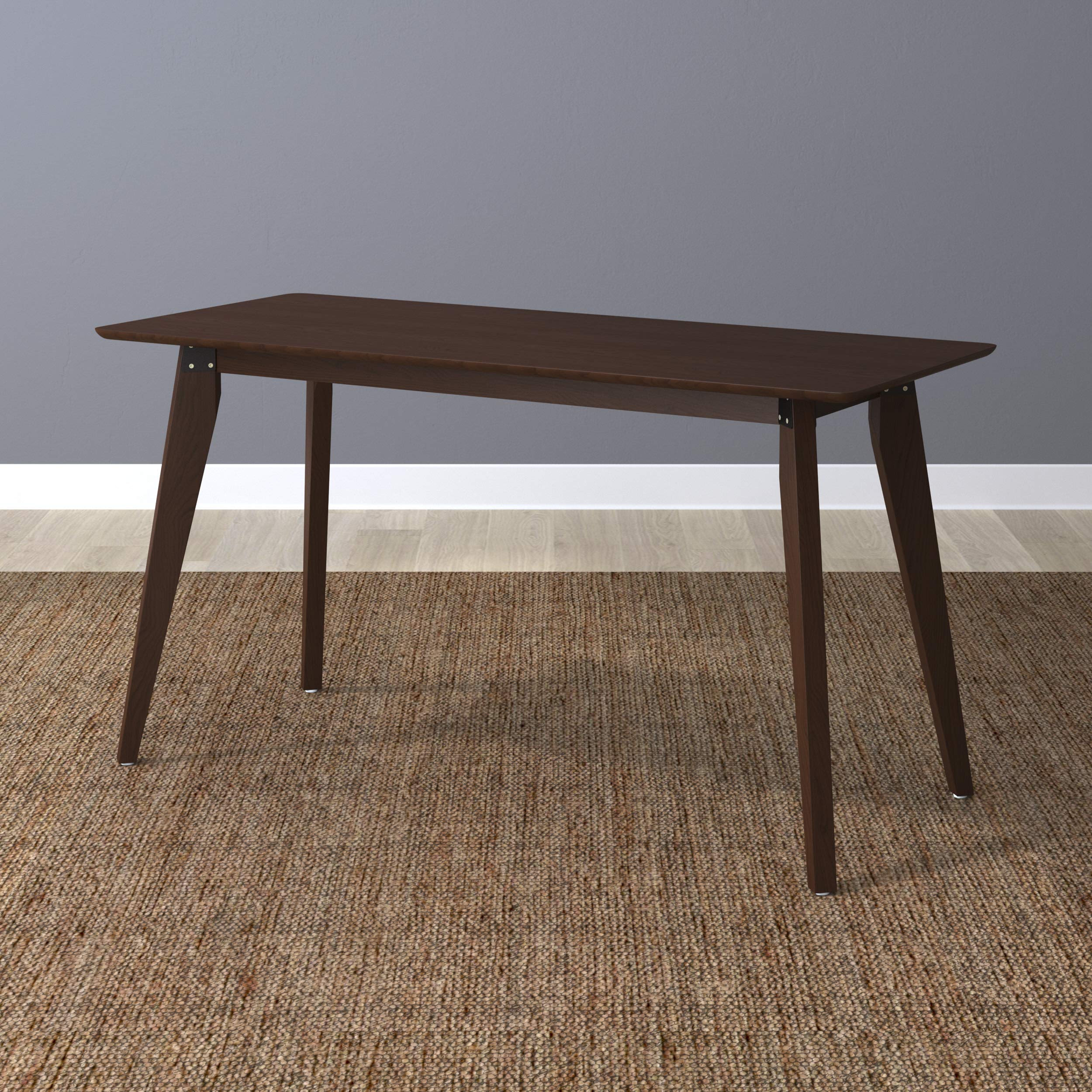 HON Basyx Modern Home Office Wood Computer Desk, 55", Walnut