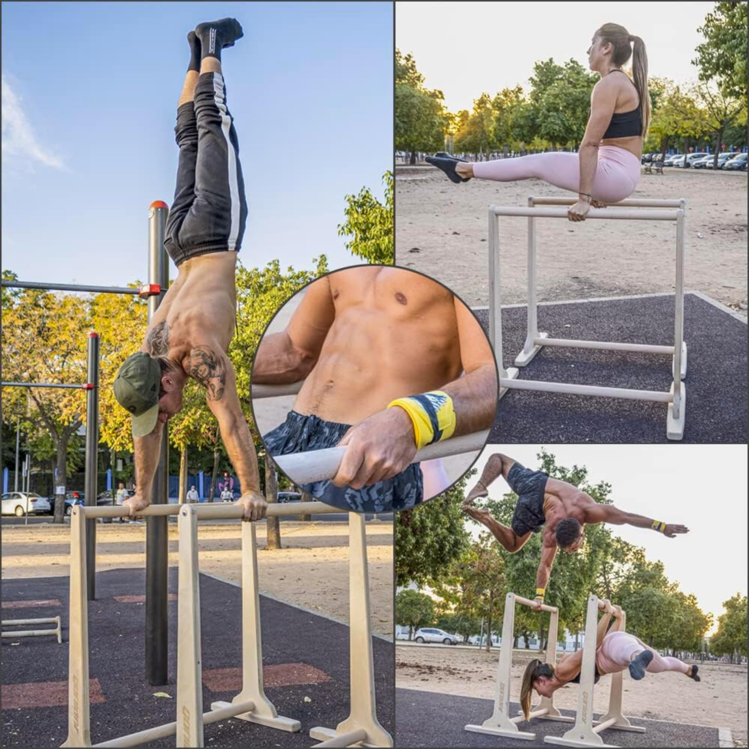 Gorletic Parallelstangen für Calisthenics und Gymnastik zu Hause, Höhe 92 cm, Muskeltraining, Parallelstange, Calisthenics, Power-Rack, ideal für Ihr Training